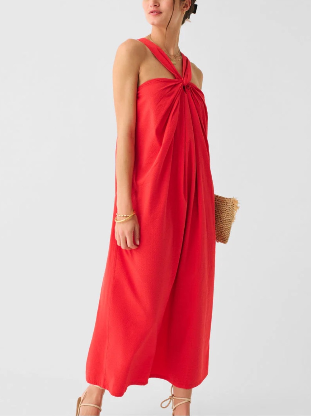 Faherty Bay Twist Seersucker organic cotton Dress XS